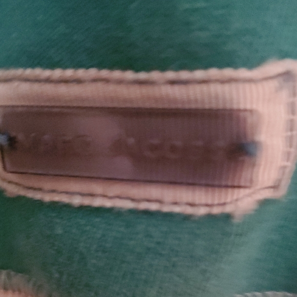 Marc Jacobs Teal and Cream Barely Off-the-Shoulder Sweater - Picture 3 of 7